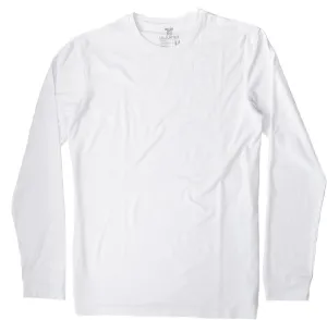 Men's Tall Slim-Fit Long Sleeve Crewneck T-Shirt, Super Soft Poly Blend Long Tee