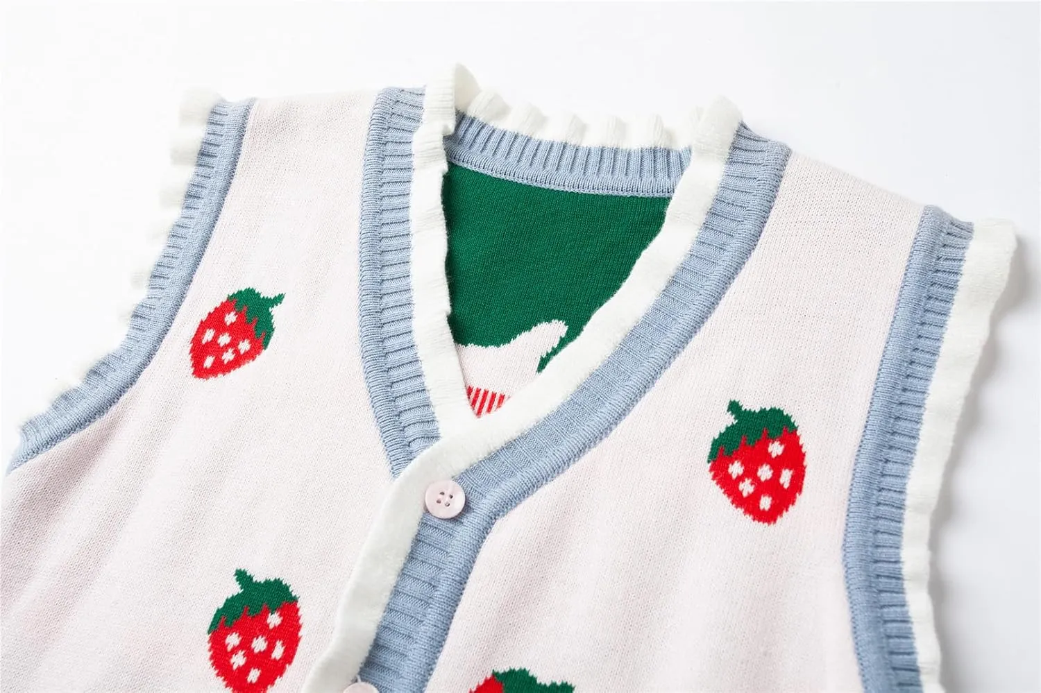 Mud Kingdom Toddler Little Girls Sweater Vest Knitted Sleeveless Button Down V-Neck Spring Autumn