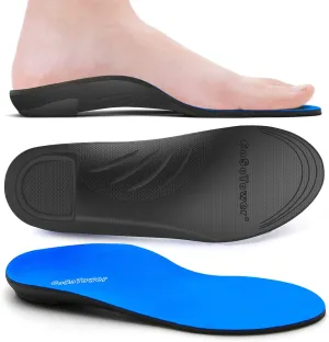 Orthotic Inserts Arch Support Insoles for Flat Feet, Over Pronation, Foot Pain, Plantar Fasciitis Relief Shoe Insoles for Women Men, Heavy Duty Support, Absorb Shock with Every Step