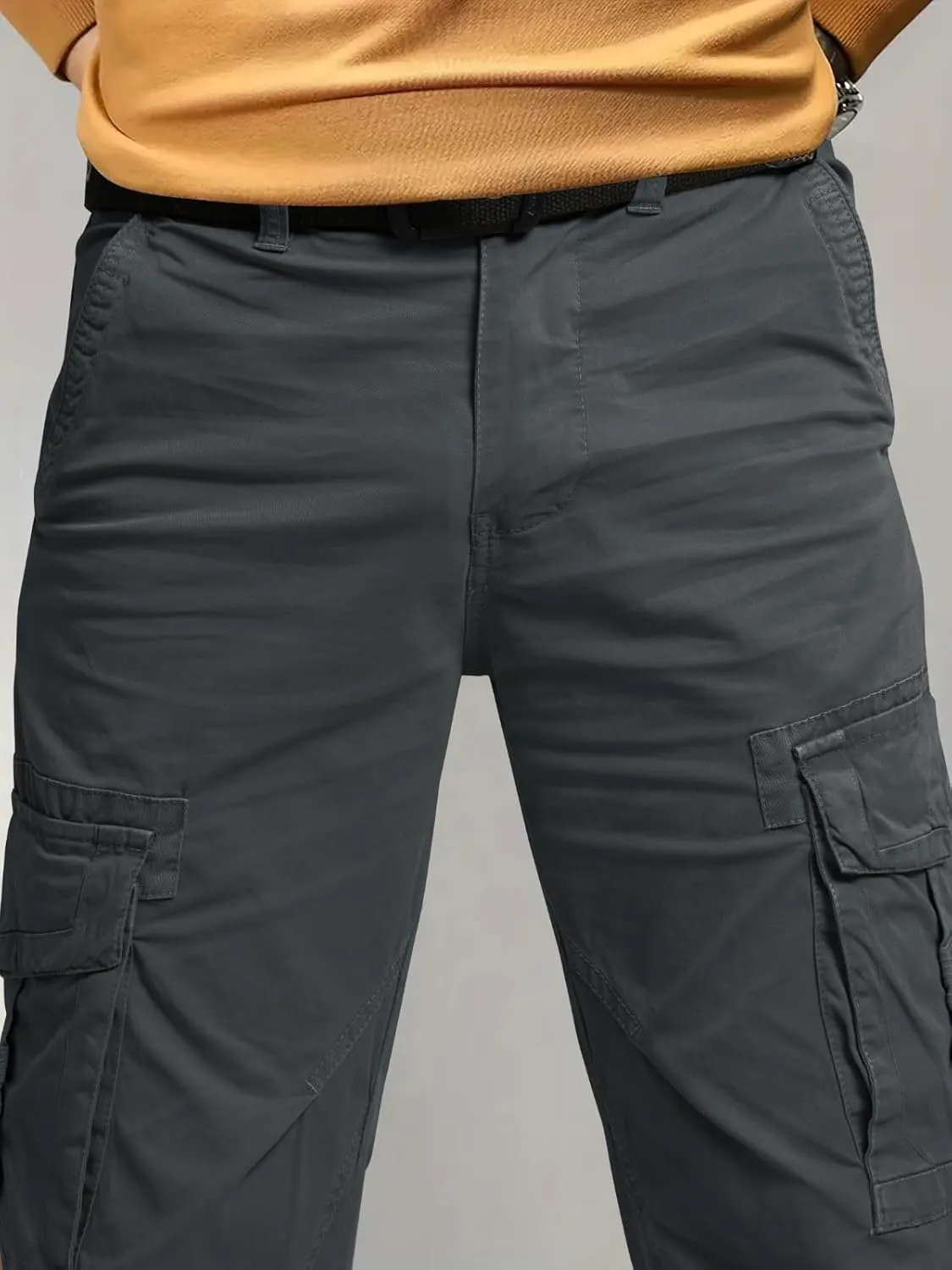 OUTSON Men's Relaxed Fit Cargo Pants 8 Pockets Work Pants Casual Outdoor Pants Ripstop Tactical Pants for Men