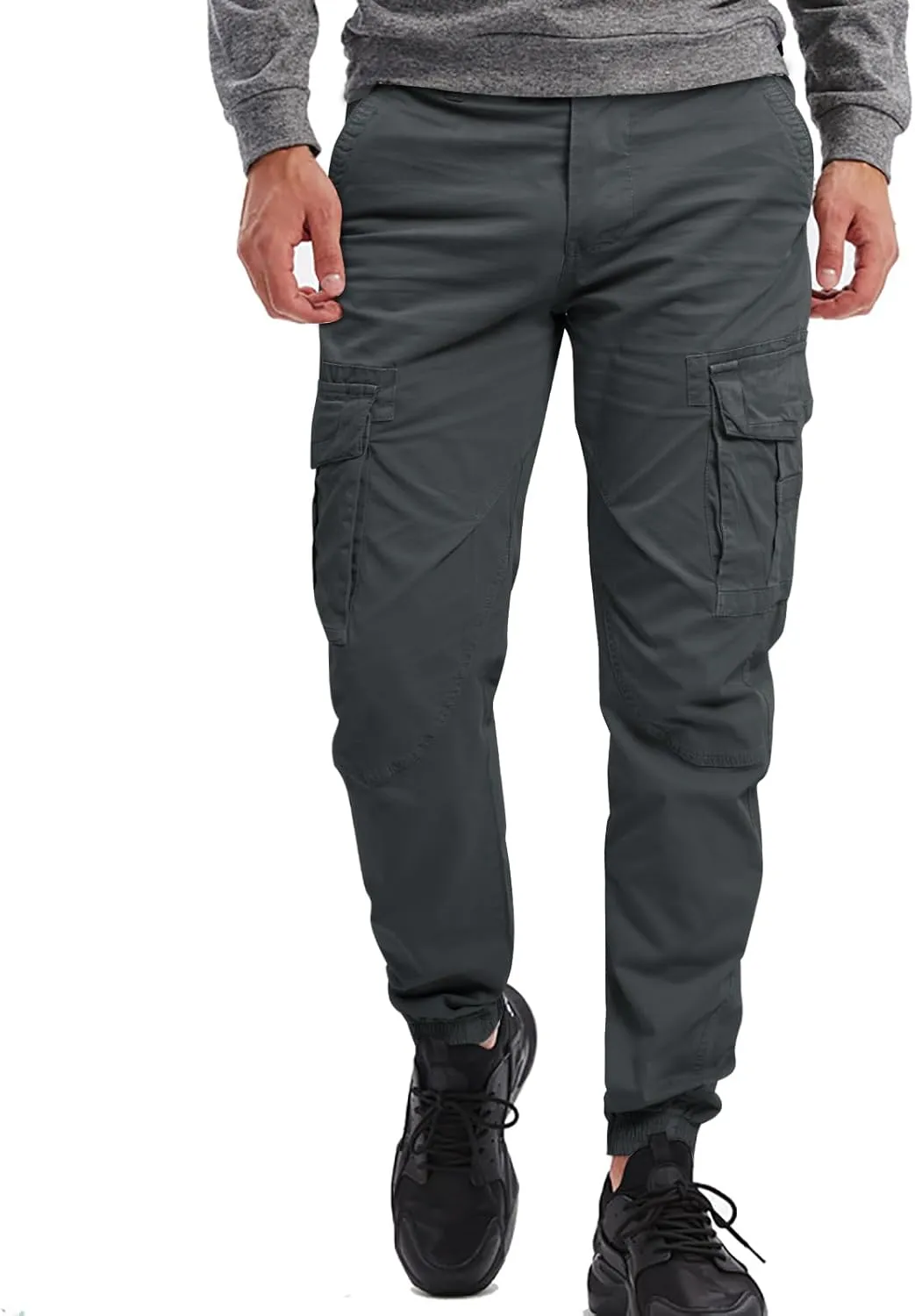OUTSON Men's Relaxed Fit Cargo Pants 8 Pockets Work Pants Casual Outdoor Pants Ripstop Tactical Pants for Men