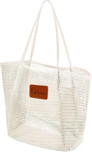 Personalized Beach Tote BagsVibrant Colors & Smart MeshCustom Bachelorette Trip Gifts for HerSummer Hobo Bag