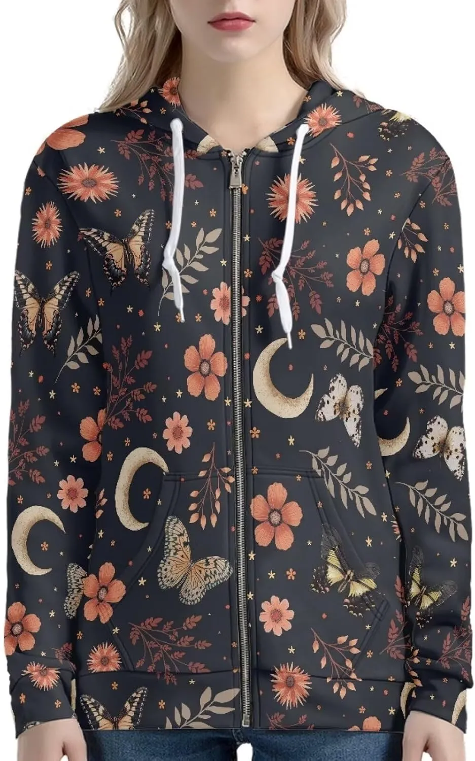 Plus Size Sweatshirts for Women XS-5XL Women's Athletic Jackets Hooded Sweatshirt Fall Outwear Coat