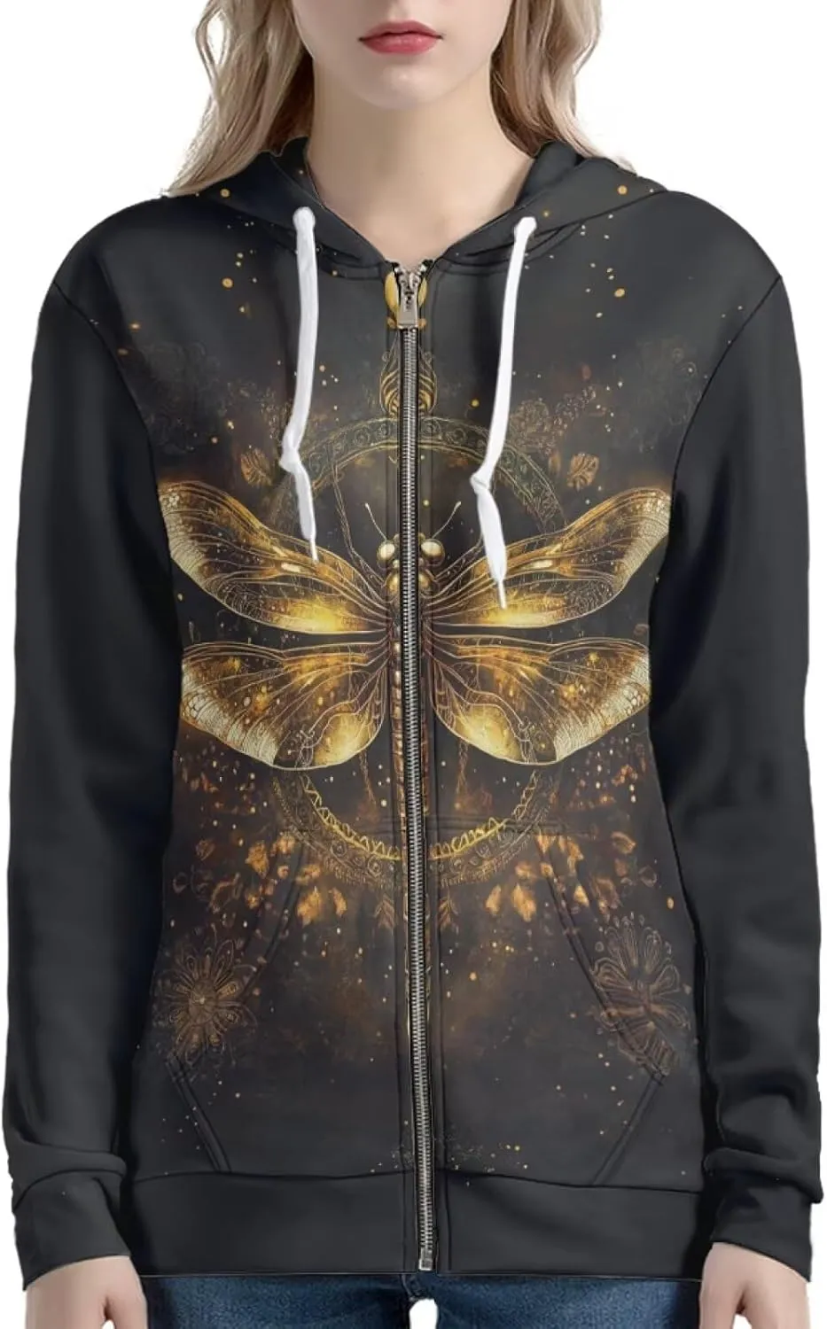 Plus Size Sweatshirts for Women XS-5XL Women's Athletic Jackets Hooded Sweatshirt Fall Outwear Coat