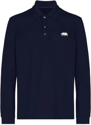 Polo Shirts for Men Bear California Embroidered Long Sleeve Mens Polo Shirts