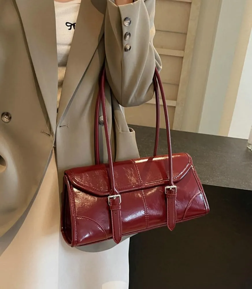 Retro Top Handle Bags for Women Leather Shoulder Tote Bag Underarm Handbags Designer Satchel Purse for Work Travel 2025