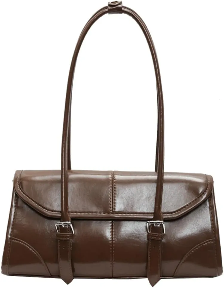 Retro Top Handle Bags for Women Leather Shoulder Tote Bag Underarm Handbags Designer Satchel Purse for Work Travel 2025