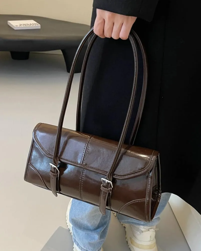 Retro Top Handle Bags for Women Leather Shoulder Tote Bag Underarm Handbags Designer Satchel Purse for Work Travel 2025