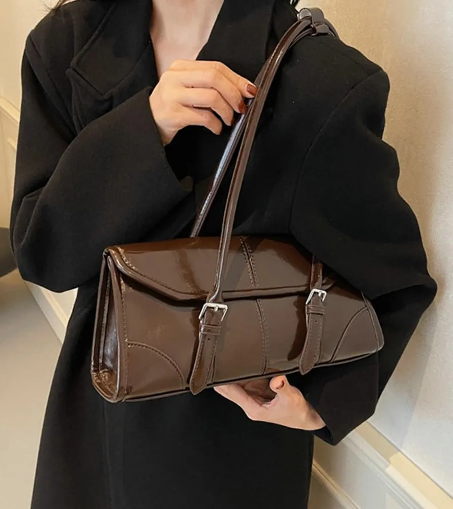 Retro Top Handle Bags for Women Leather Shoulder Tote Bag Underarm Handbags Designer Satchel Purse for Work Travel 2025