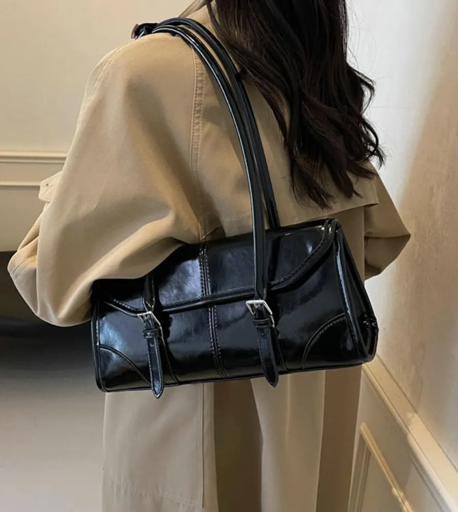 Retro Top Handle Bags for Women Leather Shoulder Tote Bag Underarm Handbags Designer Satchel Purse for Work Travel 2025