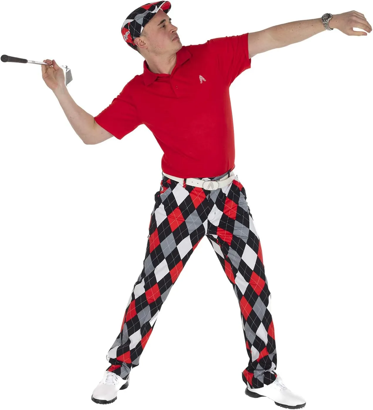 Royal & Awesome Mens Golf Pants, Golf Pants Men Relaxed Fit, Plaid Pants Men