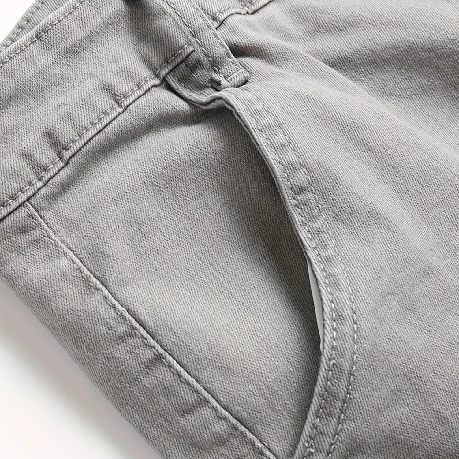 Skinny Cargo Jeans Men's Casual Stylish Straight Slim Fit Jeans Young Hiphop Ripped Hole Destroyed Denim Pants