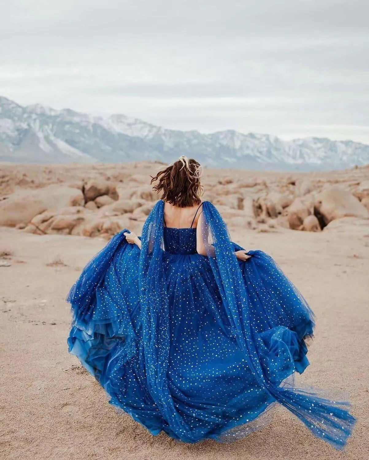 Sparkle Starry Tulle Prom Dresses 2025 Long Sleeve Ball Gown Sweetheart A-line Formal Evening Gowns with Pockets