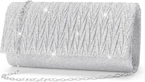 Sparkly Clutch Purses for Women Wedding Evening Bag for Parties Handbags for Formal Crossbody Shoulder Envelope Bag