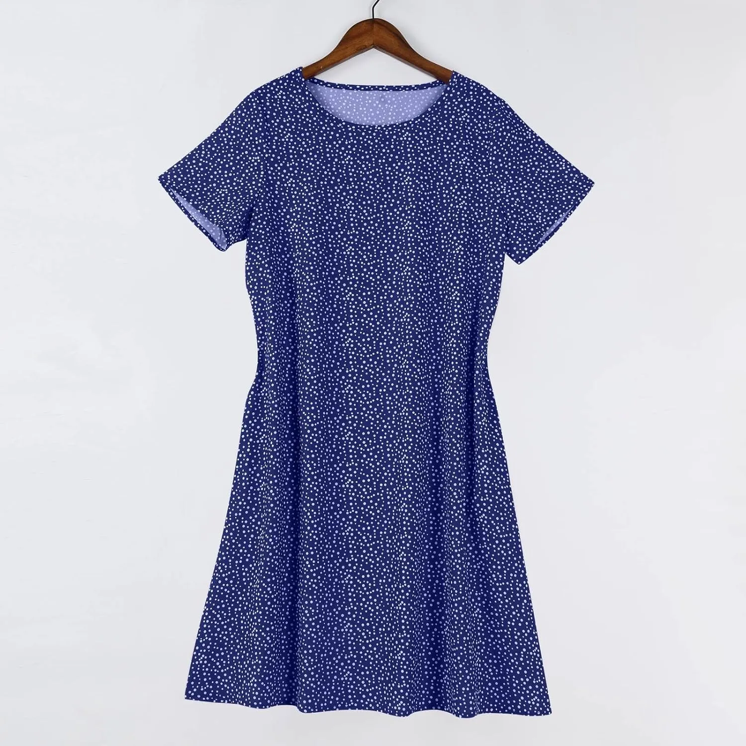Spring Dresses for Women 2025 Trendy Graphic Printed Short Sleeve Scoop Neck Loose Bohomian Dress