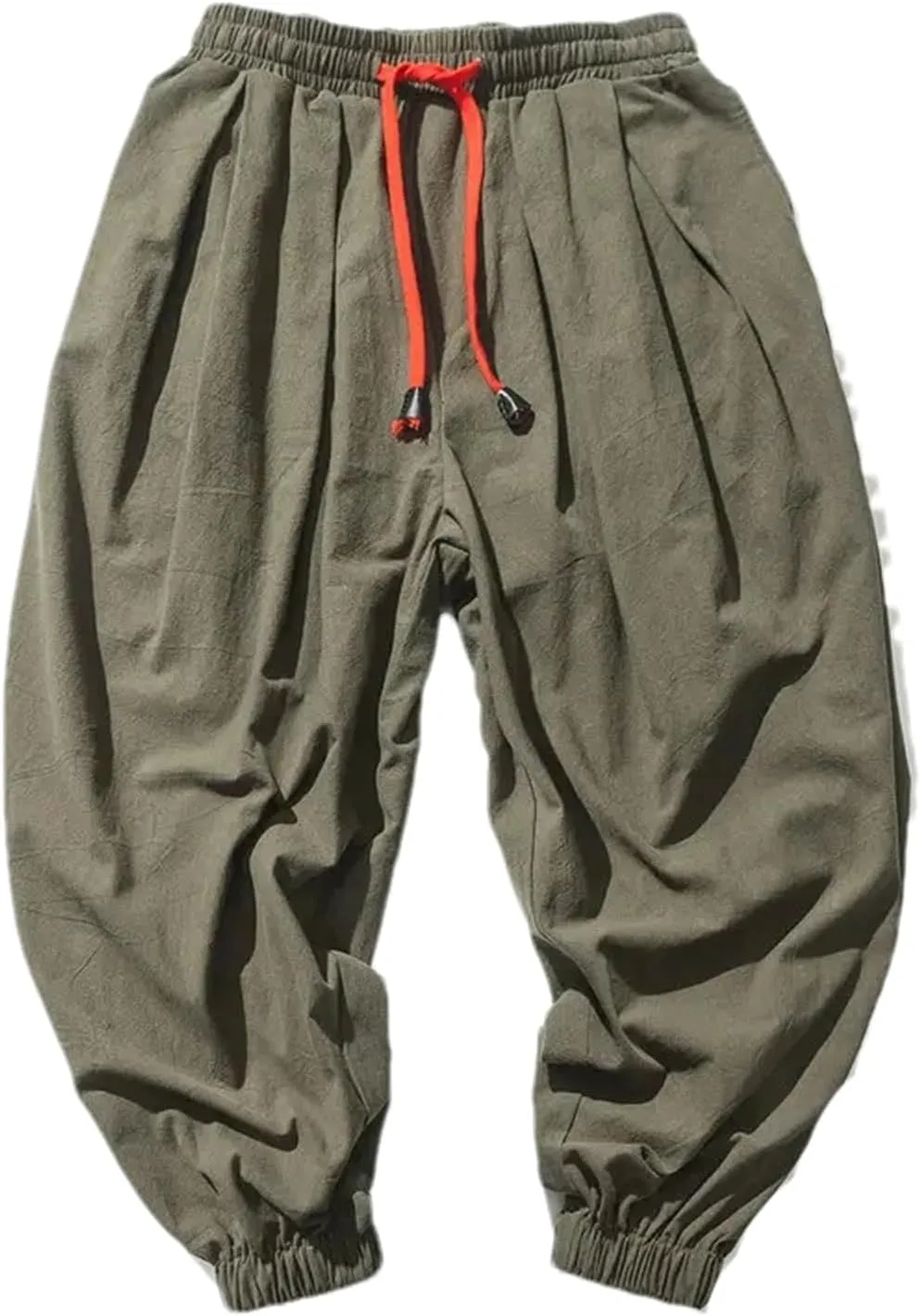 Spring Men Loose Harem Pants Cotton Style Sweatpants Wide-Leg Pants Casual Trousers Male