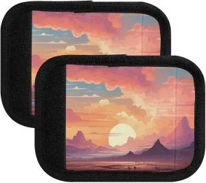 SPRIPORT Dead Tree Sunset Wilderness 2 Pack Luggage Handle Wraps for Suitcase Identifier Luggage Makers Covers with ID Tag Luggage Bag Grip Protector Saddle for Travel Flying Airplane Shopping Bag