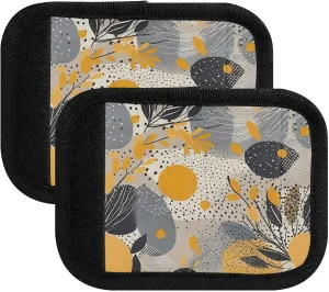 SPRIPORT Leave Fall 2 Pack Luggage Handle Wraps for Suitcase Identifier Luggage Makers Covers with ID Tag Luggage Bag Grip Protector Saddle for Handbag Wallet Shopping Bag Flying Airplane Travel