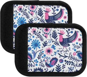 SPRIPORT Mexican Birds 2 Pack Luggage Handle Wraps for Suitcase Identifier Luggage Makers Covers with ID Tag Luggage Bag Grip Protector Saddle for Flying Airplane Travel Shopping Bag Handbag Wallet