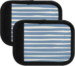 SPRIPORT Nautical Stripe 2 Pack Luggage Handle Wraps for Suitcase Identifier Luggage Makers Covers with ID Tag Travel Accessories for Travel Flying Airplane Handbag Wallet Shopping Bag