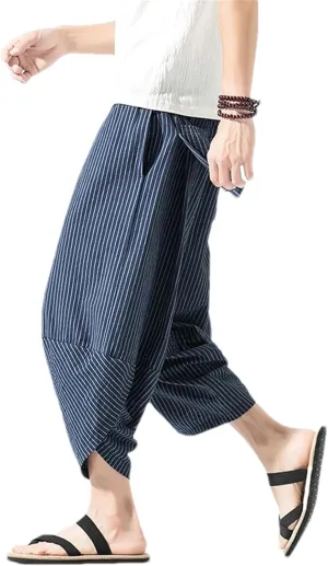 Streetwear Cross Pants MenS Casual Harem Pants Male Baggy Jogger Sweatpants Summer