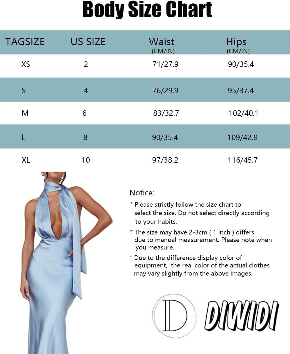 Summer Satin Halter Deep V Neck Backless Maxi Dresses for Women 2025 Silky Sleeveless Open Back Wedding Guest Long Dress