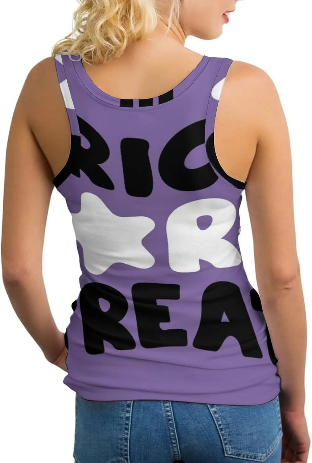 Summer Tank Top for Women Sleeveless Halloween Basics Camisole Cute Yoga Gym Shirts Purple
