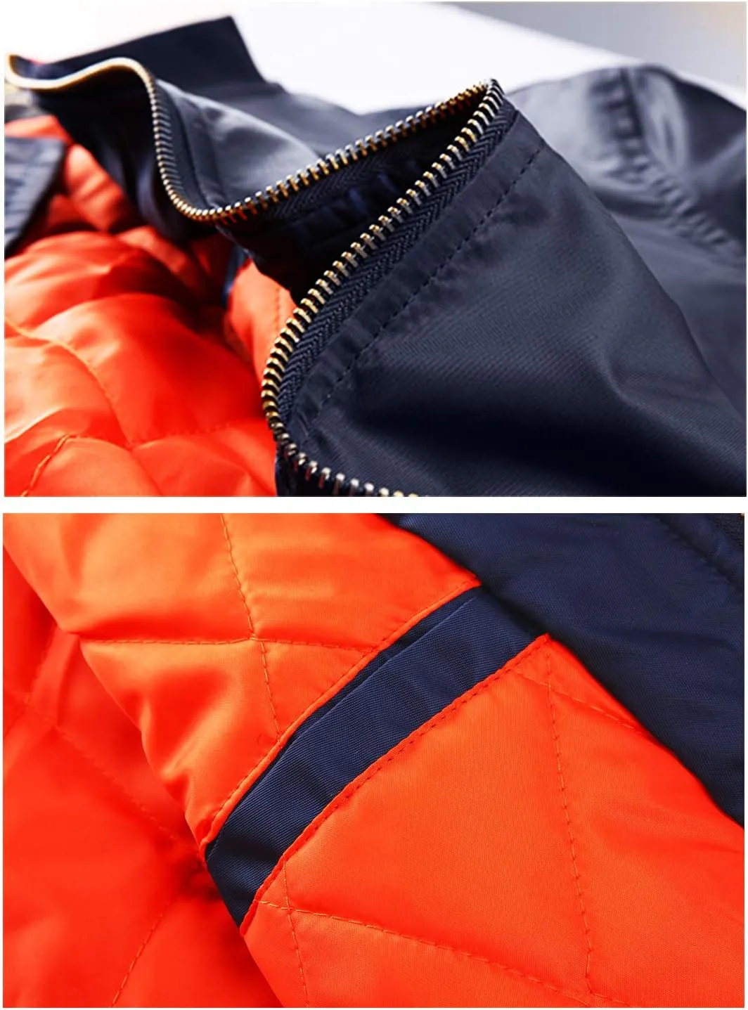 TACVASEN Men's Jackets-Bomber Jacket Fall Winter Warm Windbreaker Full Zip Casual Padded Coats