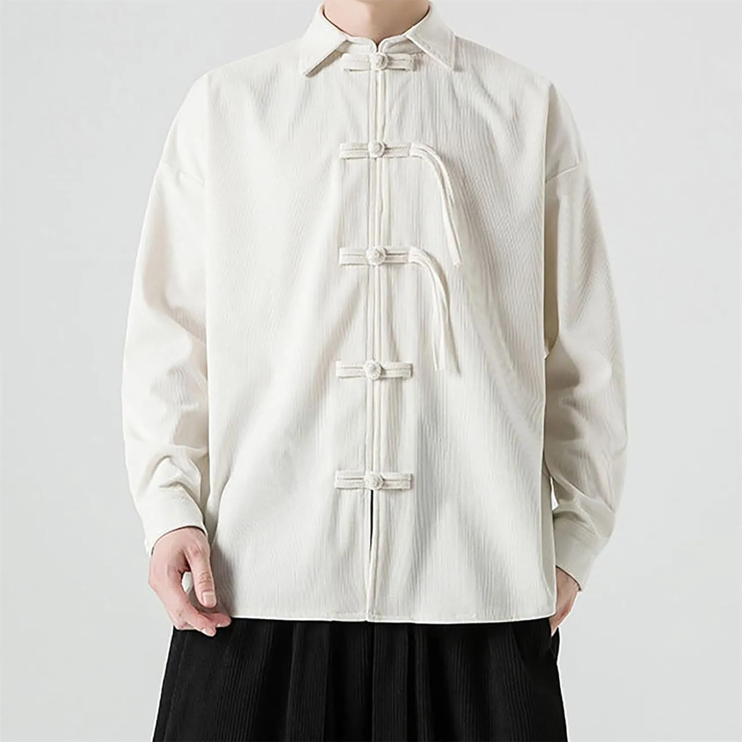 Tai Chi Clothing Chinese Traditional Uniform Tops Kung Fu Clothes Luxury Flowered Printed Button Down Satin Shirt Big&Tall