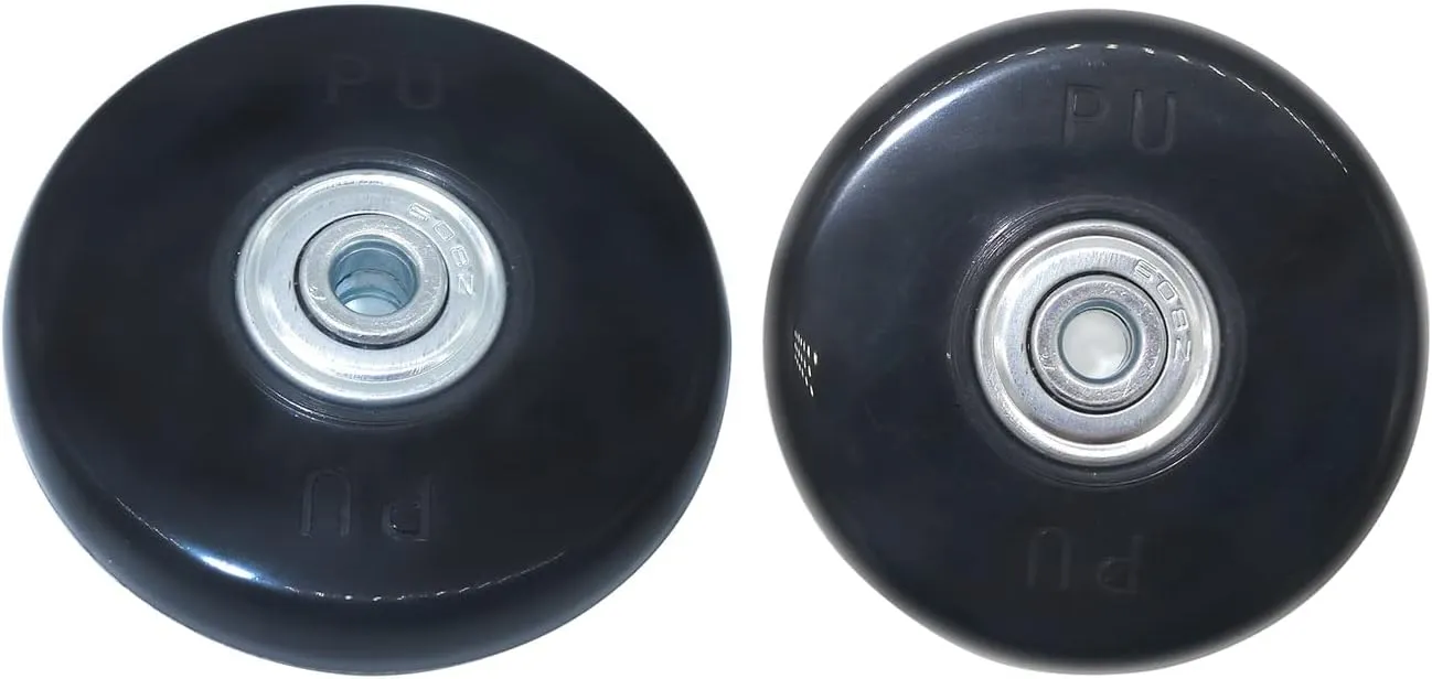 Thickness 14mm Luggage Suitcase Replacement Wheels Mute Wear-Resistant Rubber Swivel Trolley Casters Repair Set 8-piece OD 2.36" (60mm)
