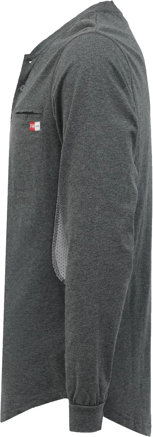 TICOMELA FR Shirts for Men 6oz Flame Retardant Mesh Breathable T-Shirt NFPA2112 Fire Retardant Henley Shirts