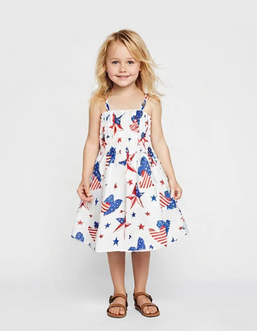 Toddler Baby Girl Summer Outfit Sunflower Dino Dresses Butterfly Princess Sundress Age 1-6 Years
