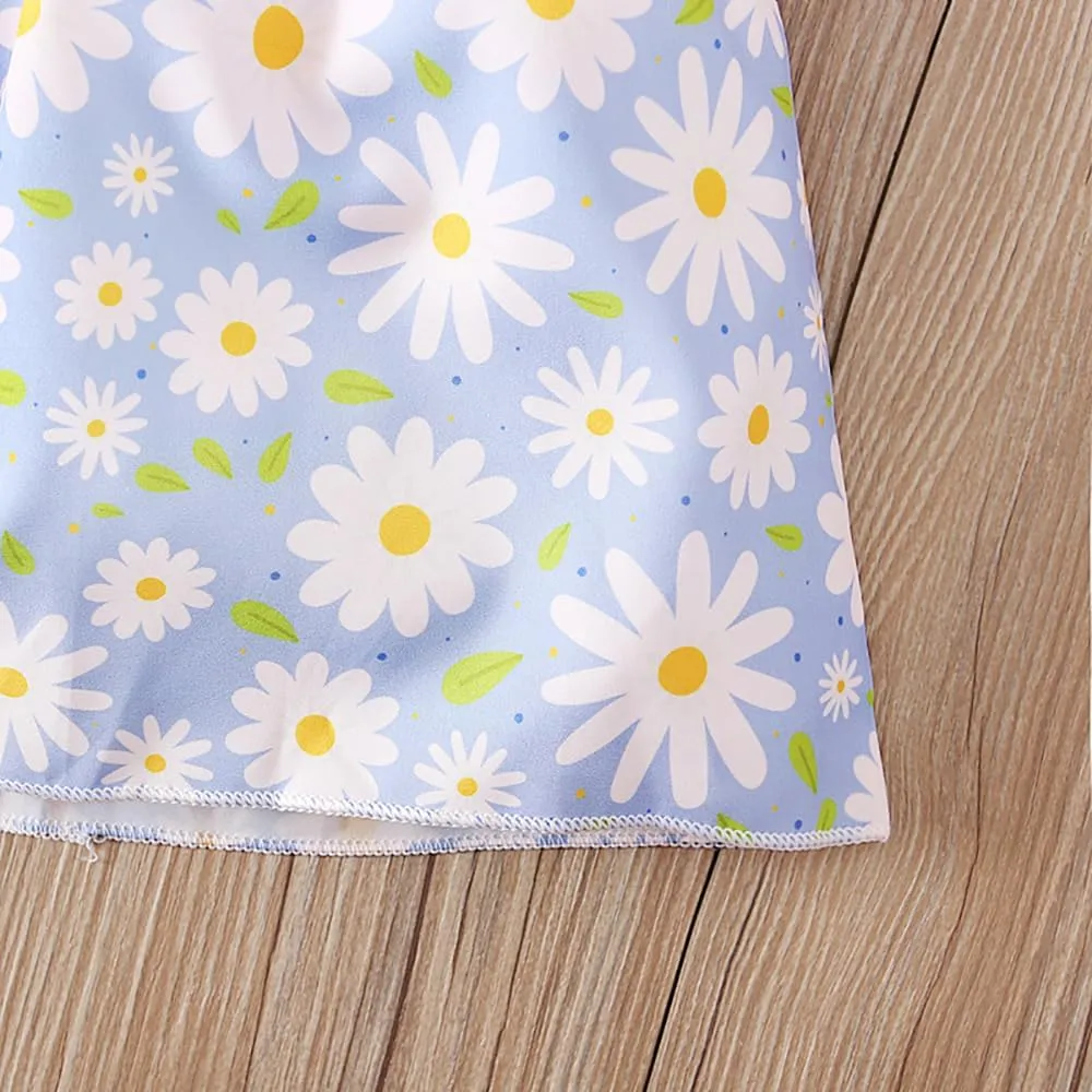 Toddler Baby Girl Summer Outfit Sunflower Dino Dresses Butterfly Princess Sundress Age 1-6 Years