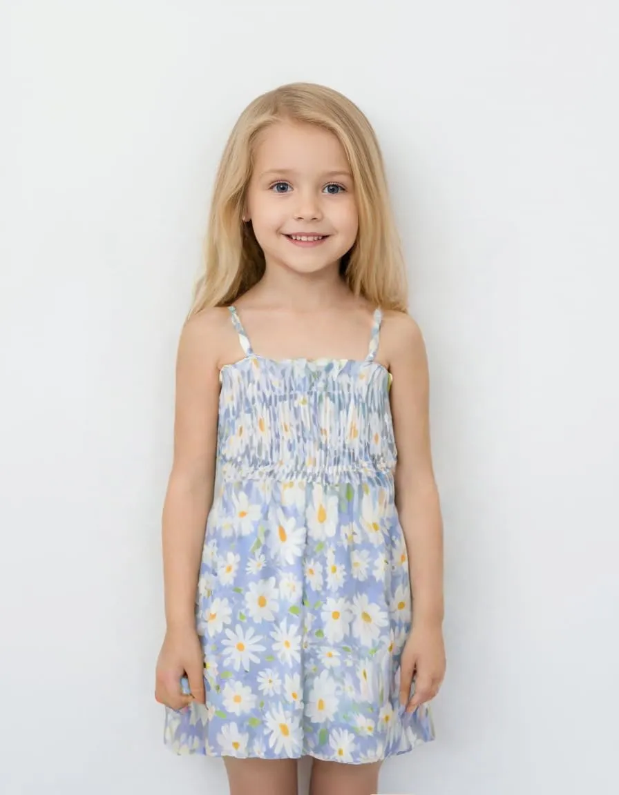 Toddler Baby Girl Summer Outfit Sunflower Dino Dresses Butterfly Princess Sundress Age 1-6 Years