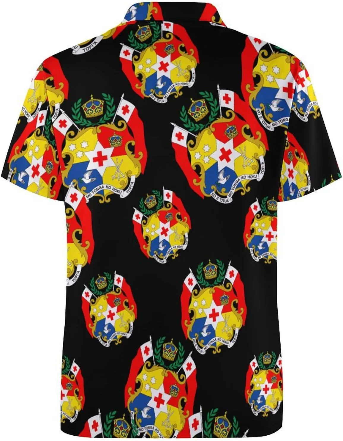 Tonga National Emblem Tongan Mens Polo Shirts Quick Dry Short Sleeve T-shirts Slim Tennis Collared Tees Tops