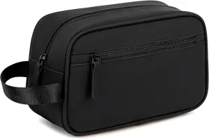 Travel Toiletry Bag for Men, PU Leather Toiletries Dopp Fit, Water Resistant Shaving Bags, Small Bathroom Hygiene Organizer Pouch, Gift For Mens Women Traveling Accessories