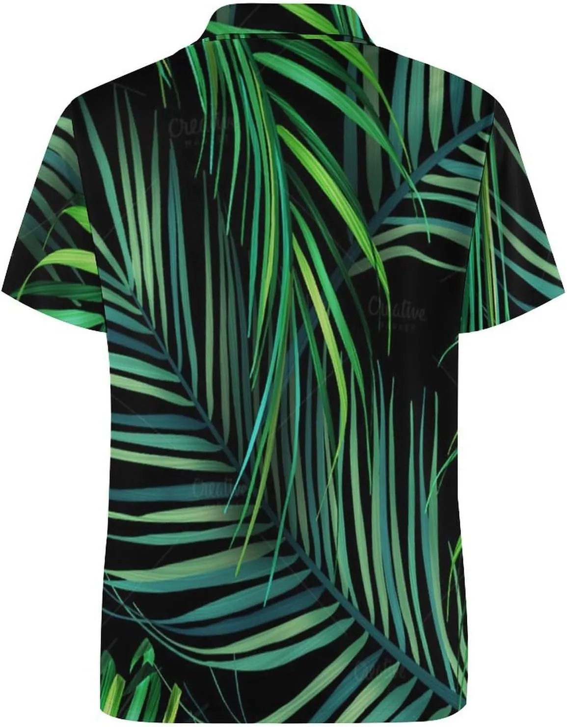 Tropical Palm Leaf Mens Polo Shirts Quick Dry Short Sleeve T-shirts Slim Tennis Collared Tees Tops