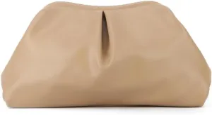 Vegan Leather Clutch Purse for Women Cloud Dumpling Chain Bag Trendy Evening Handbags Shoulder Bag for Party Wedding