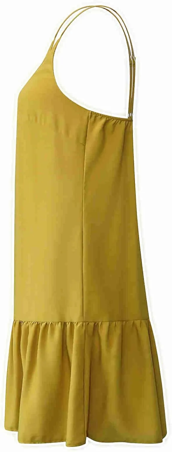 Watoriwa Women's Bohemian Print Dress - V-Neck,Loose Sleeveless, Spaghetti Strap Sundress & Coverup for Summer 2025