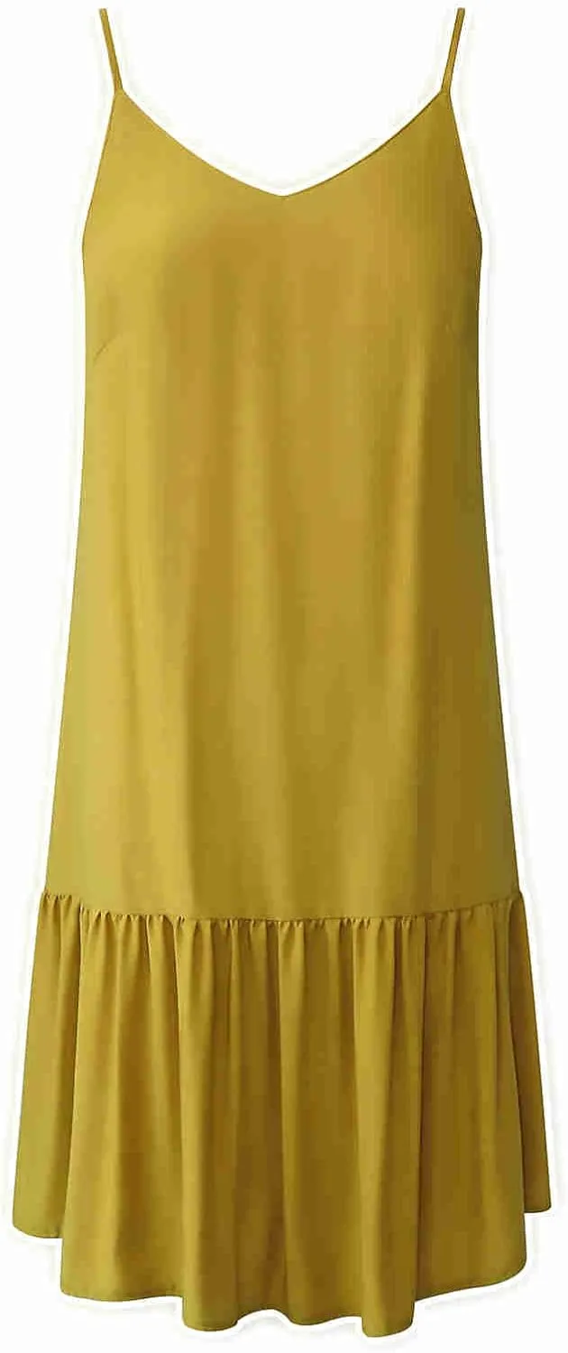 Watoriwa Women's Bohemian Print Dress - V-Neck,Loose Sleeveless, Spaghetti Strap Sundress & Coverup for Summer 2025