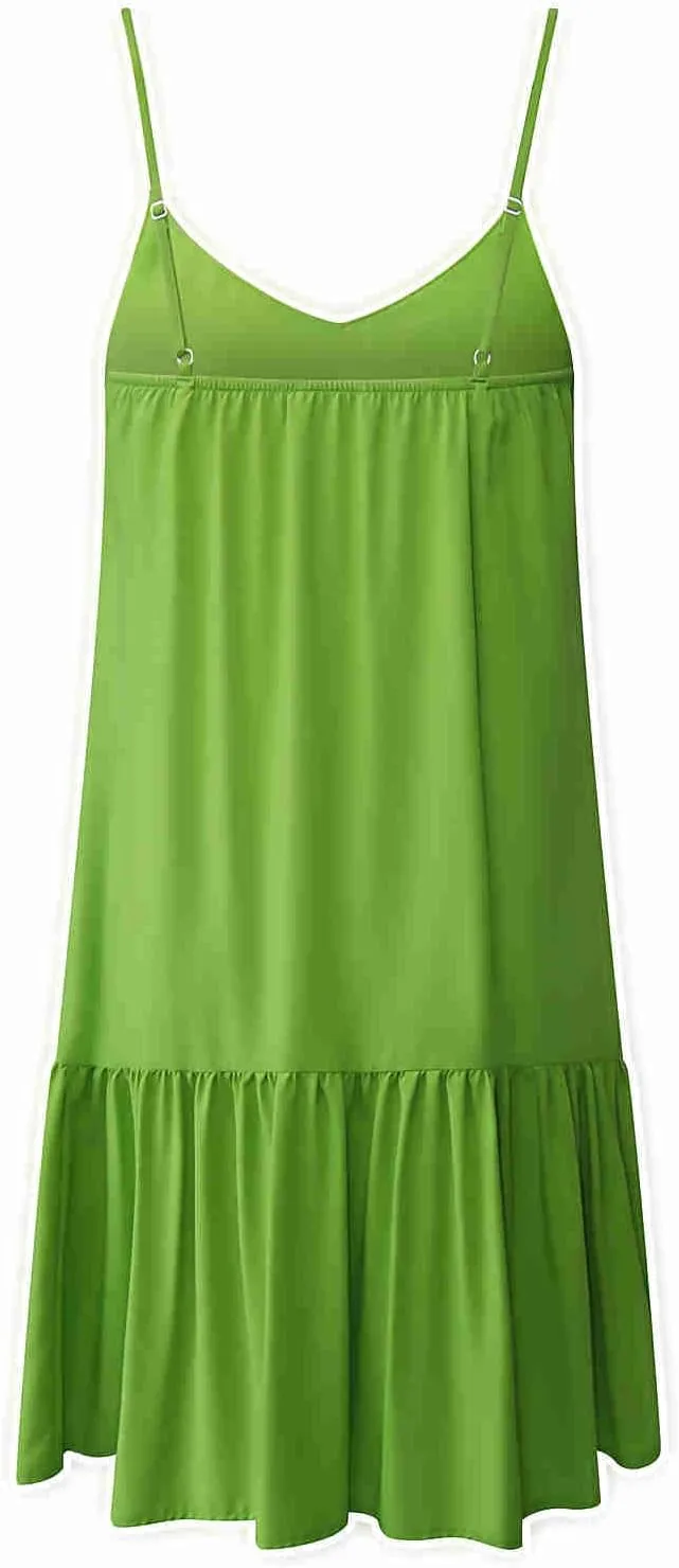 Watoriwa Women's Bohemian Print Dress - V-Neck,Loose Sleeveless, Spaghetti Strap Sundress & Coverup for Summer 2025