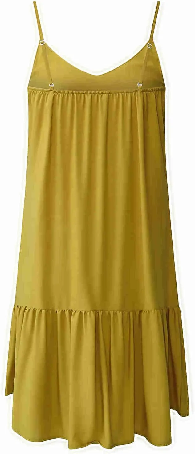 Watoriwa Women's Bohemian Print Dress - V-Neck,Loose Sleeveless, Spaghetti Strap Sundress & Coverup for Summer 2025