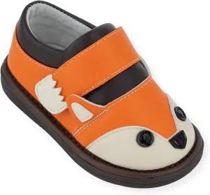 Wee Squeak Toddler Squeaky Shoes Fox Orange