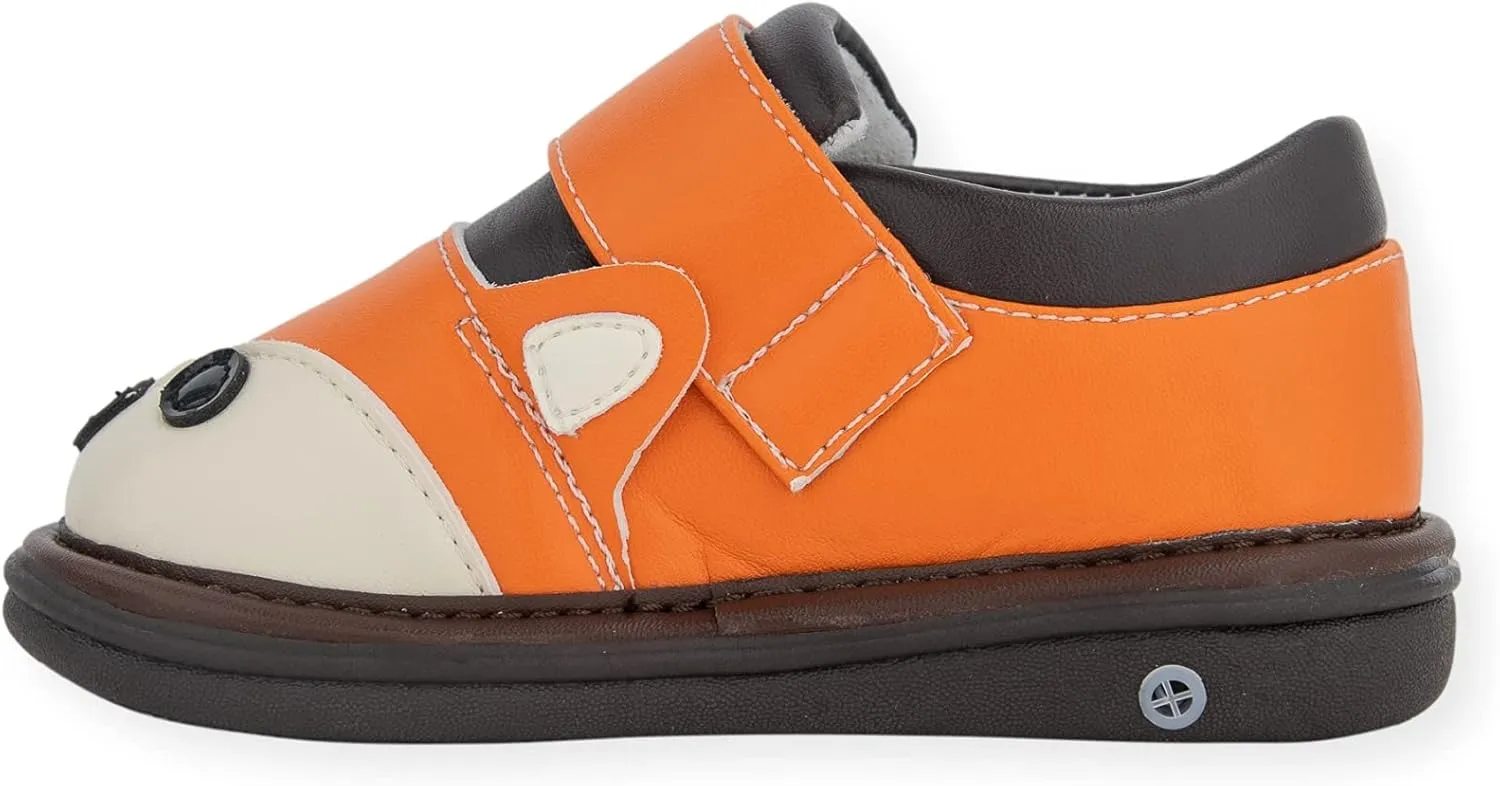Wee Squeak Toddler Squeaky Shoes Fox Orange