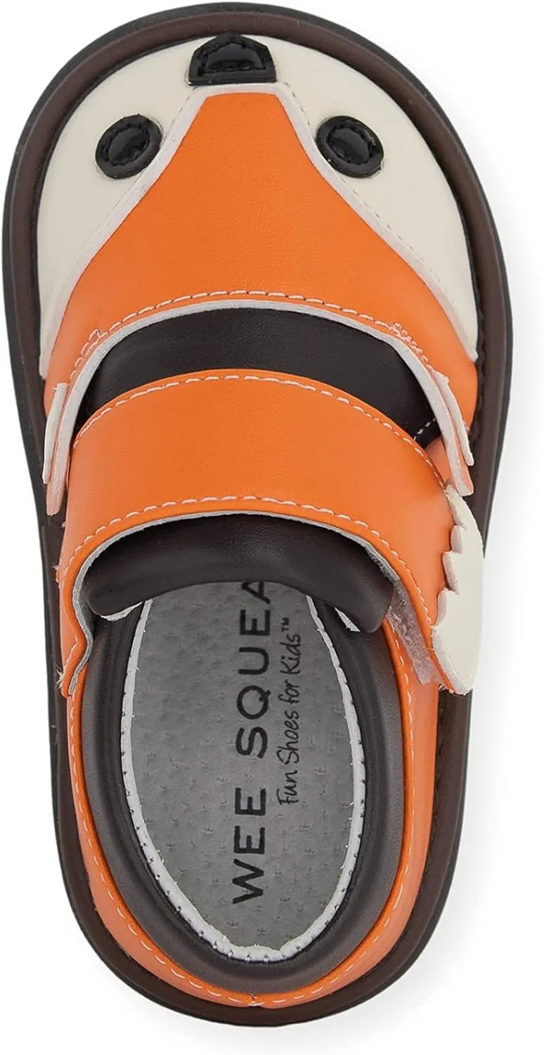 Wee Squeak Toddler Squeaky Shoes Fox Orange