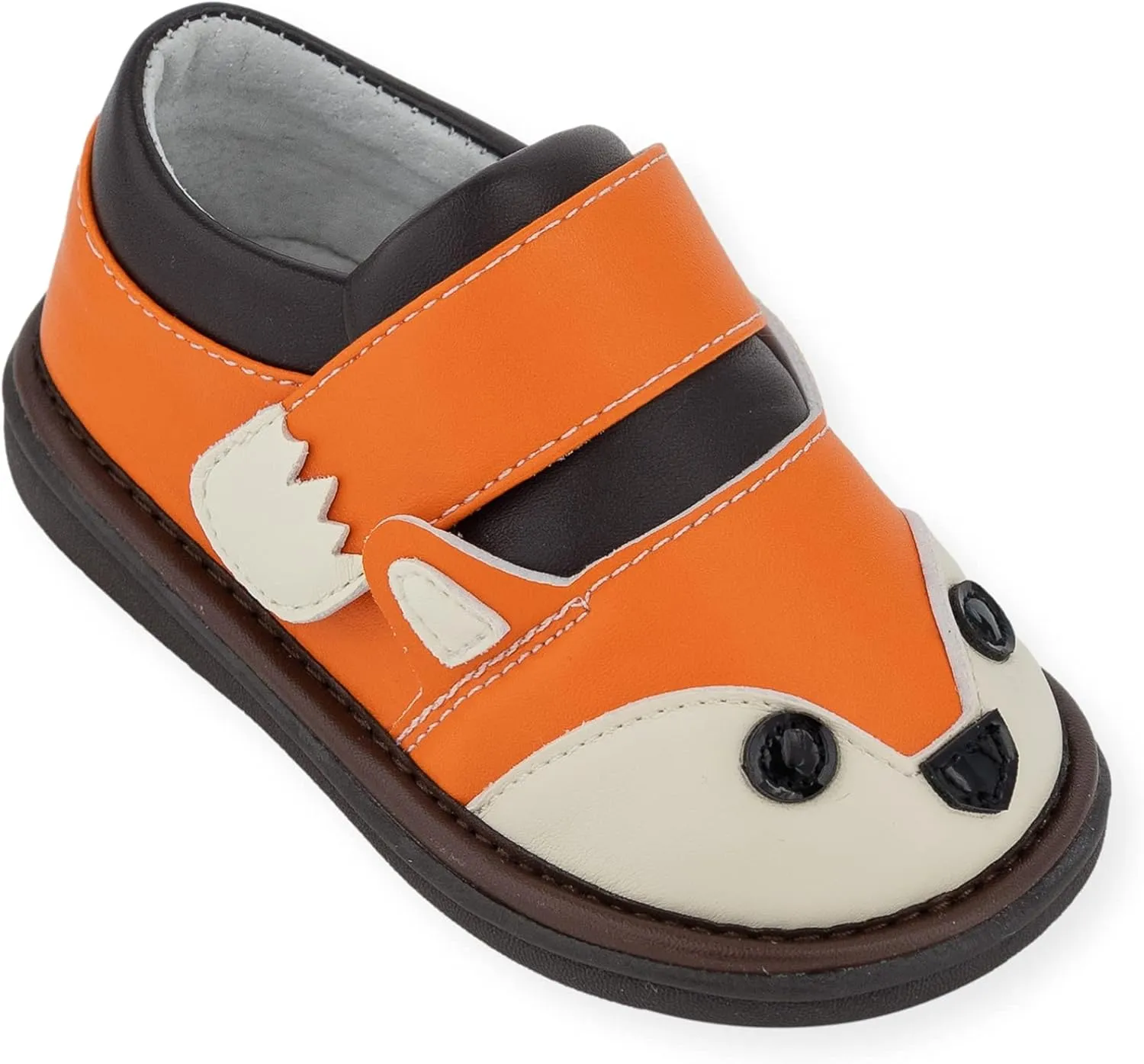 Wee Squeak Toddler Squeaky Shoes Fox Orange
