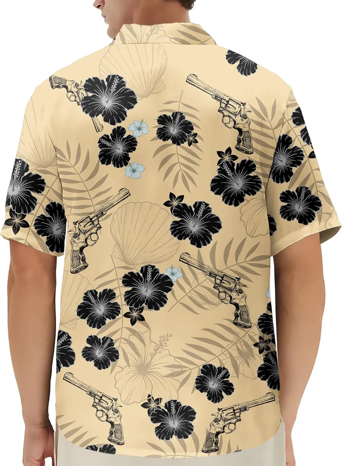 Western Hawaiian Shirt for Men Short Sleeve Cowboy Texas Funny Button Down Shirts