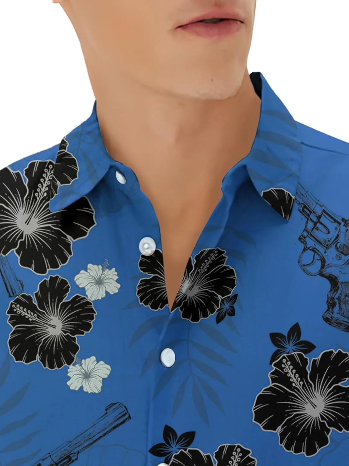 Western Hawaiian Shirt for Men Short Sleeve Cowboy Texas Funny Button Down Shirts