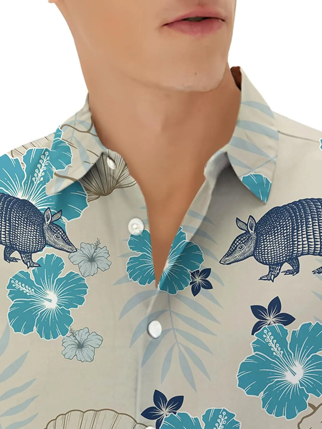 Western Hawaiian Shirt for Men Short Sleeve Cowboy Texas Funny Button Down Shirts