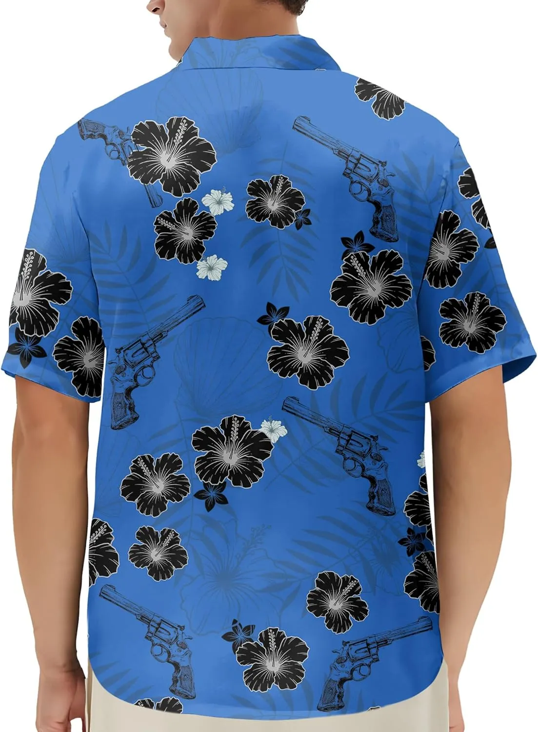 Western Hawaiian Shirt for Men Short Sleeve Cowboy Texas Funny Button Down Shirts
